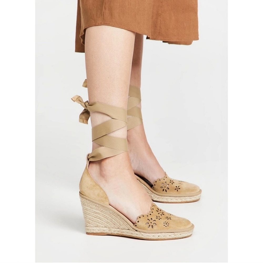 Veronica Beard Liberty Floral Fairycore Platform Lace Up Sandal - Picture 8 of 8